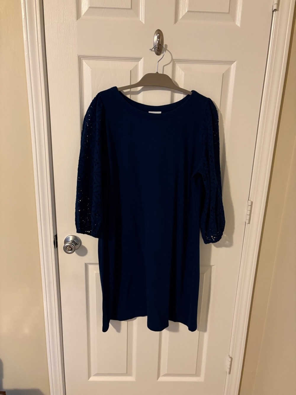 J. Jill Deep Navy Knit Shift Dress